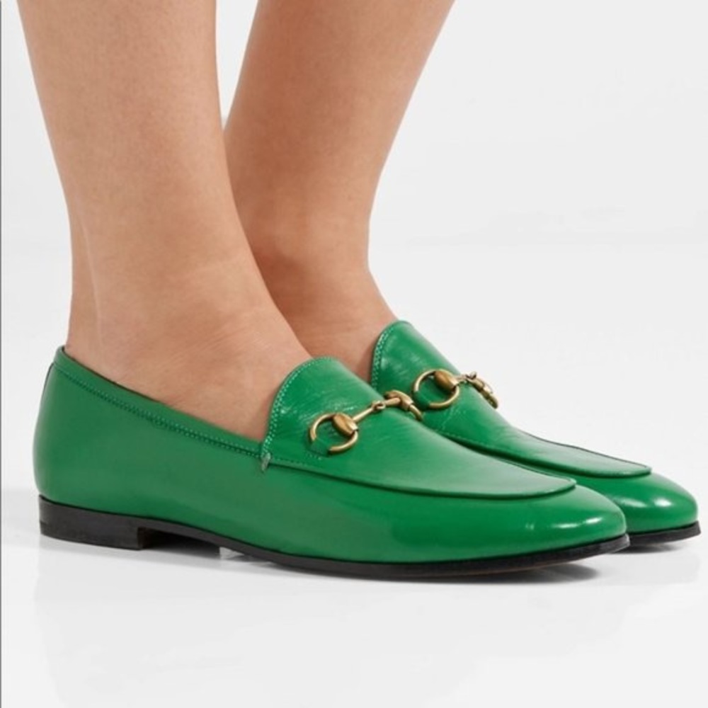 GUCCI HORSEBIT LOAFERS GREEN